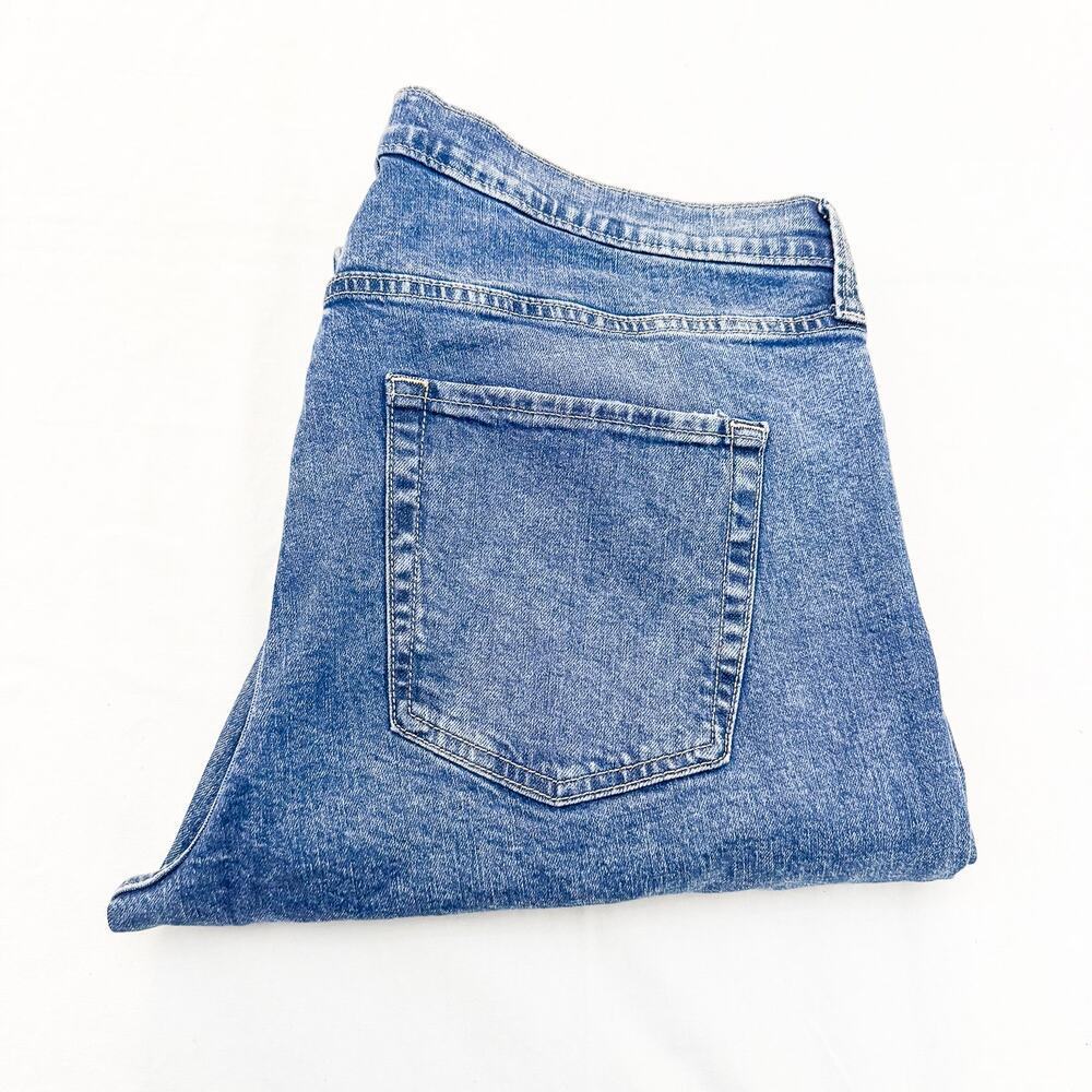 GAP Low Rise Straight Crop Ripped Denim Jeans Ripped Hem Size 18 / 34